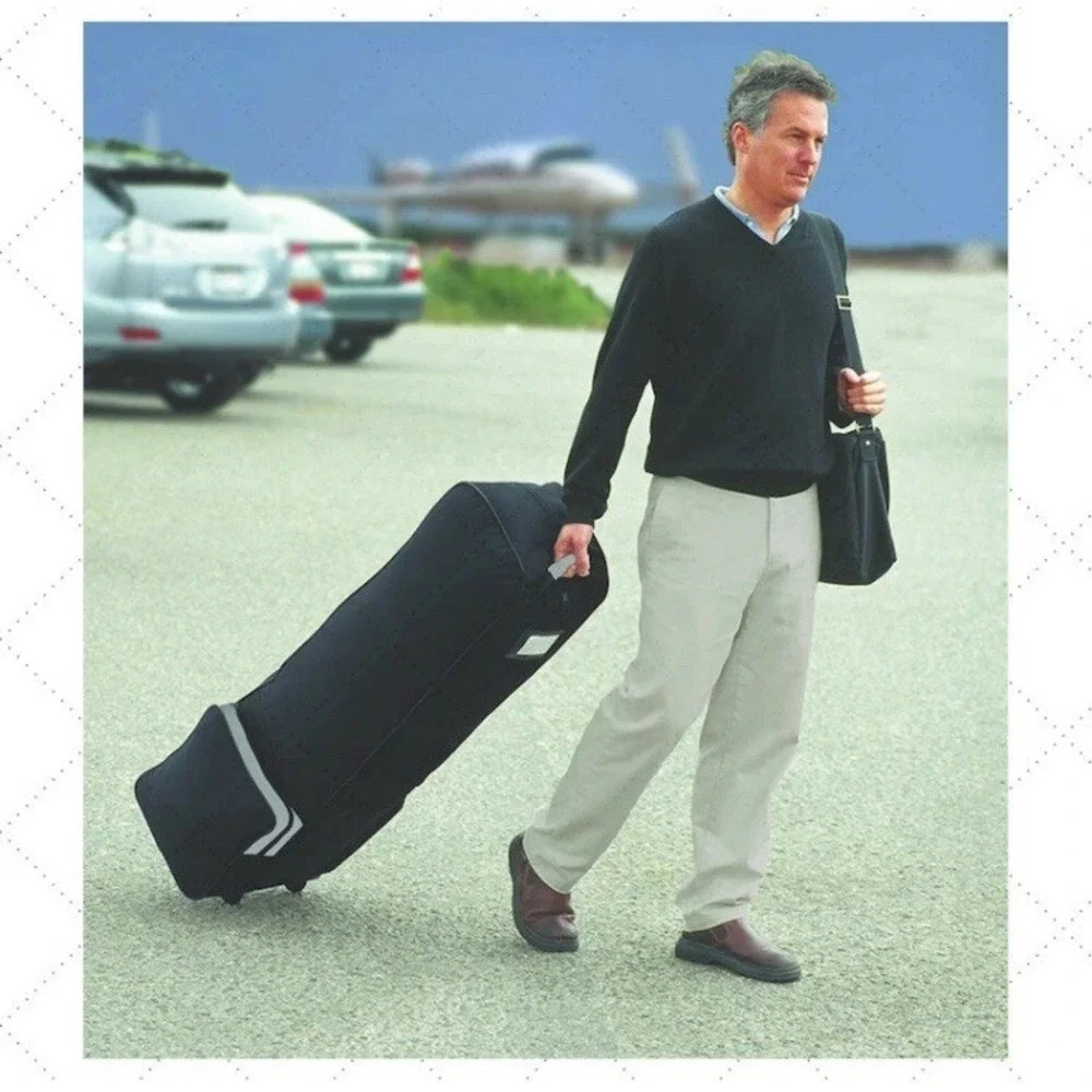 PGA Golf Club Travel Bag Wheels Luggage Cover Airline Waterproof ID Holder Sling